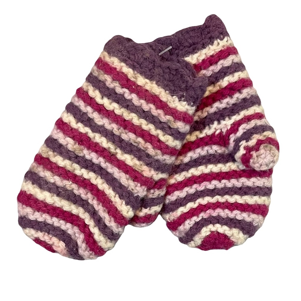 Janie and Jack Winter Jewel Striped Knit Mittens 12-24 months
